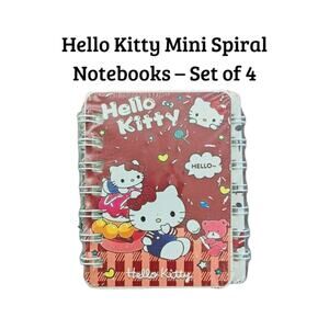 Sanrio Hello Kitty Mini Spiral Notebooks Bundle – Set of 4 – New in Packaging